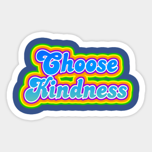 Retro Choose Kindness Sticker